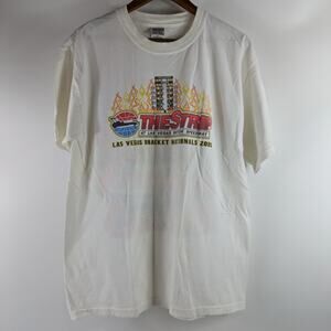 Vintage 2005 Mens Drag Racing L T-Shirt Las Vegas Motor Speedway Strip Nationals